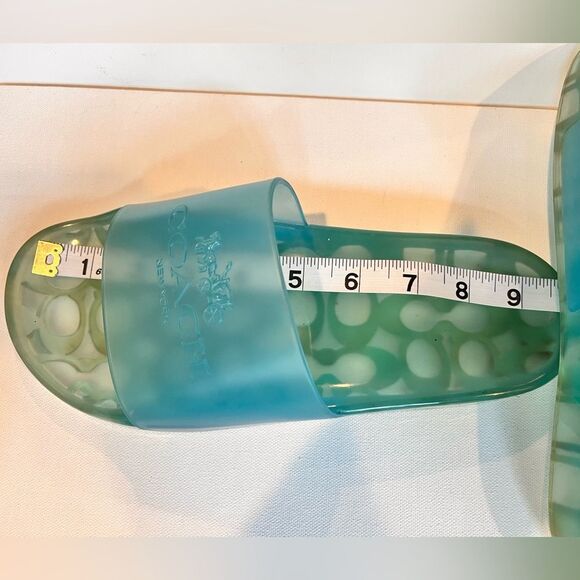 Coach Ulyssa Jelly Pool Blue Slide Sandals -Women's Size 7.5-8 - Picture 4 of 5